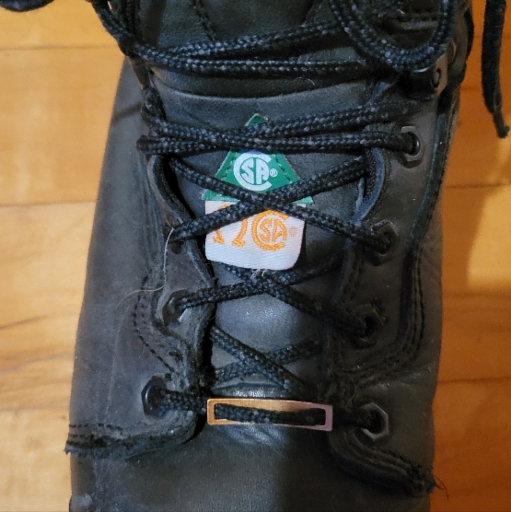 Black Leather Work Boots - Picture 5 of 5